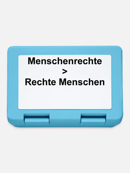 Menschenrechte - Brotdose - Saphirblau