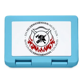 Ein Feuerwehrmann muss tun - Brotdose - Saphirblau - Vorne