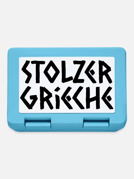 Stolzer Grieche - Brotdose - Saphirblau