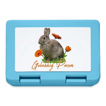 gelukkig pasen Frohe Ostern - Brotdose - Saphirblau - Vorne