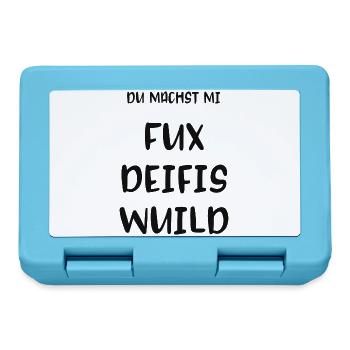 Du machst mi Fux deifis wuild boarisch Bayern - Brotdose - Saphirblau - Vorne