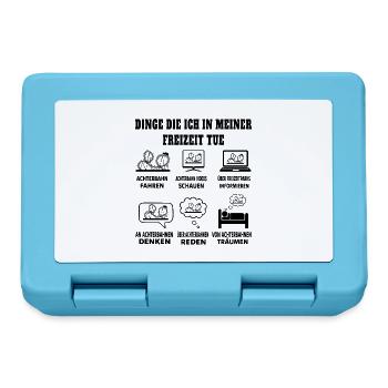 Dinge die ich in meiner Freizeit tue Achterbahn - Brotdose - Saphirblau - Vorne
