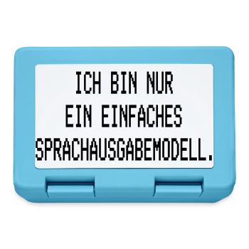 Ich bin nur ein einfaches Sprachausgabemodell - Brotdose - Saphirblau - Vorne