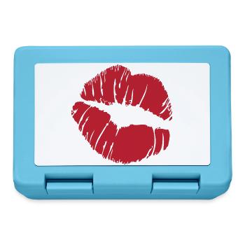 Red Lip Kiss - Brotdose - Saphirblau - Vorne