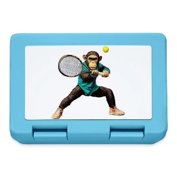 Tennis Schimpanse Affen - Brotdose - Saphirblau - Vorne