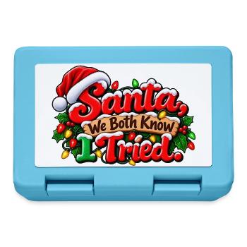 Weihnachtsmann, wir wissen beide, dass ich es versucht habe - Brotdose - Saphirblau - Vorne