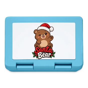 Santa Bear – Niedlicher Weihnachtsbär - Brotdose - Saphirblau - Vorne