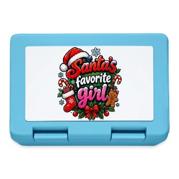 Santa Lieblingsgirl Weihnacht - Brotdose - Saphirblau - Vorne