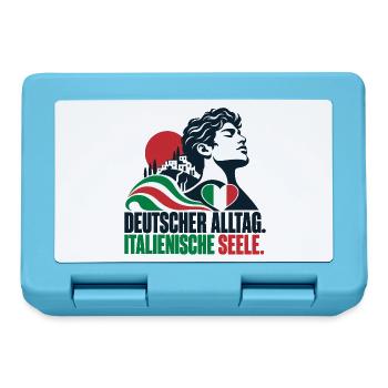 Deutscher Alltag. Italienische Seele. - Brotdose - Saphirblau - Vorne