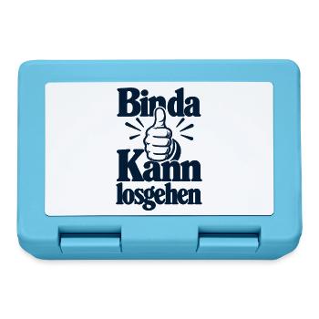 Bin da - Kann losgehen - Cooler Spruch - Brotdose - Saphirblau - Vorne
