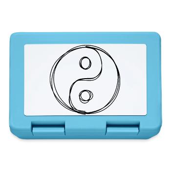 Yin und Yang handgezeichnet - Brotdose - Saphirblau - Vorne