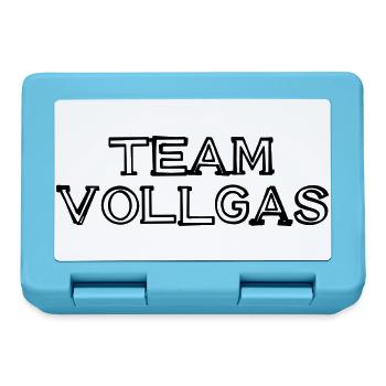 Team Vollgas Schriftzug handgezeichnet - Brotdose - Saphirblau - Vorne