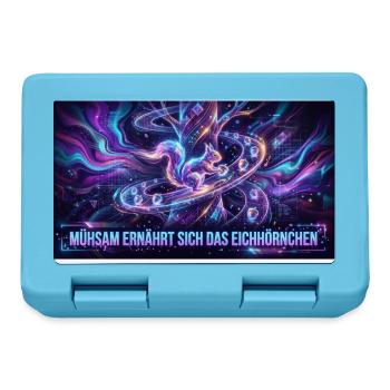 Neon-Eichhörnchen im Galaxienfluss - Brotdose - Saphirblau - Vorne