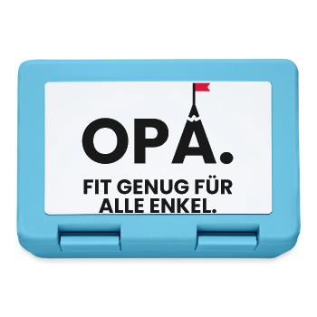 Fitter Opa am Berg für alle Enkel - Brotdose - Saphirblau - Vorne