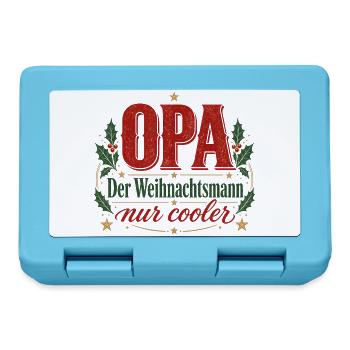Opa Weihnachtsmann - Brotdose - Saphirblau - Vorne