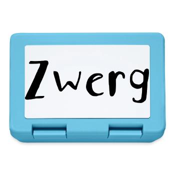 Zwerg - Verspielter Schriftzug - Brotdose - Saphirblau - Vorne