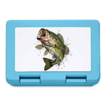 Fisch, Angeln, Fischer - Brotdose - Saphirblau - Vorne