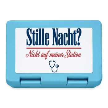 Stille Nacht Nicht auf meiner Station Pflege - Brotdose - Saphirblau - Vorne