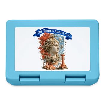 The World Awaits You – Surreale Weltreise - Brotdose - Saphirblau - Vorne
