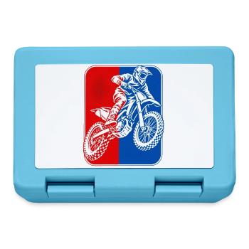 Motocross-Rider RotBlau Kontrast - Brotdose - Saphirblau - Vorne