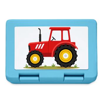 Süßer roter Traktor Bauernhofleben Landwirtschaft Kinder-Tee - Brotdose - Saphirblau - Vorne