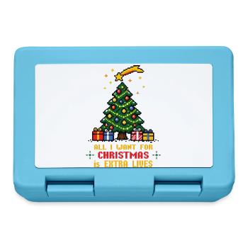 All I want for Christmas - Gamer - Brotdose - Saphirblau - Vorne