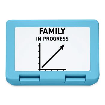 Family In Progress (Schwanger / Eltern / Black) - Brotdose - Saphirblau - Vorne