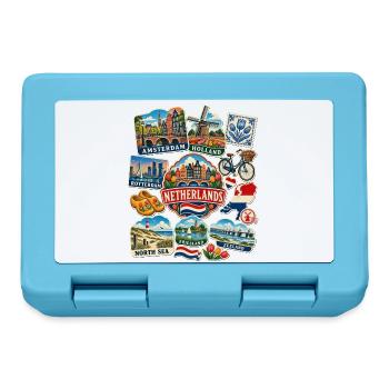 Niederlande Reisesticker - Brotdose - Saphirblau - Vorne