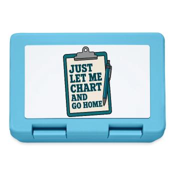 Let Me Chart Typografie Nurse Pflegekraft RN - Brotdose - Saphirblau - Vorne