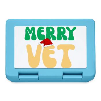 Süßes frohes Vet-Weihnachten Tierarzt-Techniker-Pullover Feiertag G - Brotdose - Saphirblau - Vorne