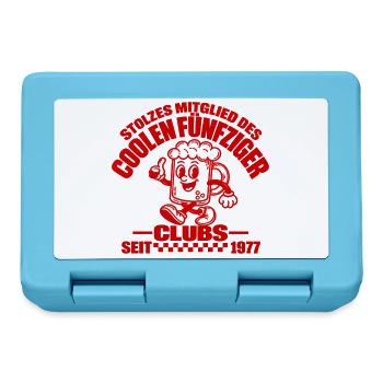 50er Club 1977 – Stolzer Jahrgang - Brotdose - Saphirblau - Vorne
