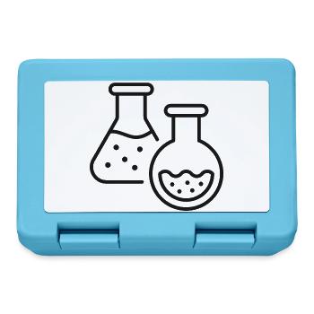 Symbol der Chemie-Laborflaschen-Linie - Brotdose - Saphirblau - Vorne