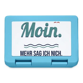 Moin. Mehr sag ich nich. – Norddeutscher Spruch - Brotdose - Saphirblau - Vorne