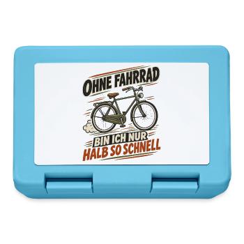 Ohne Fahrrad Halb so Schnell - Brotdose - Saphirblau - Vorne