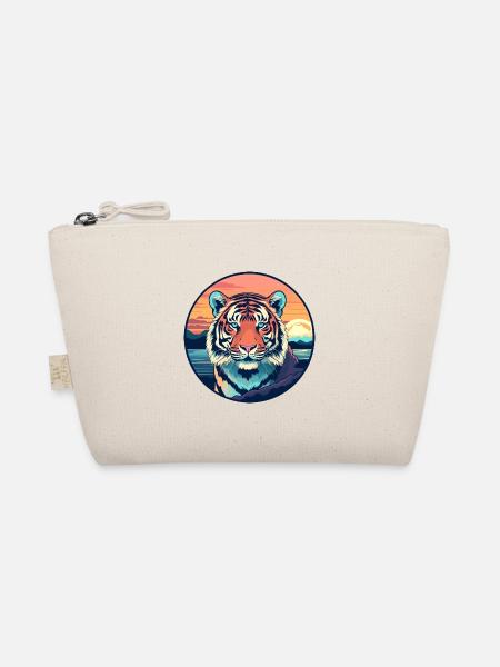 Tiger Buntes Aquarell Cartoon Kawaii Tier - Bio-Täschchen - Natur