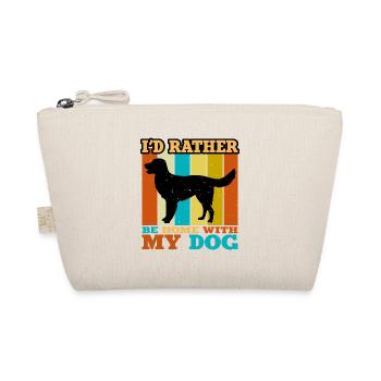 Deutsch Langhaar Vorstehhund Silhouette Retro - Bio-Täschchen - Natur - Vorne