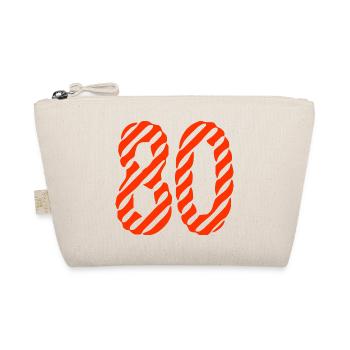 80. 80 JAHRE. 80-JÄHRIGES JUBILÄUM. 80. GEBURTSTAG. - Bio-Täschchen - Natur - Vorne