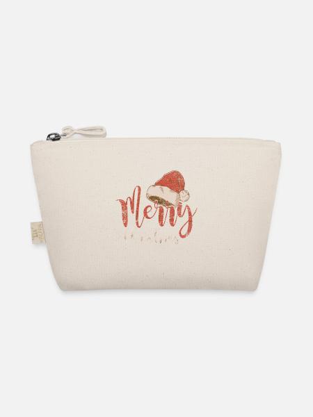 Merry Christmas Vintage Xmas - Bio-Täschchen - Natur