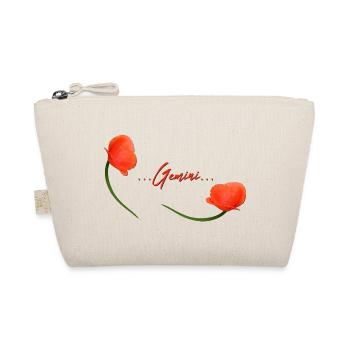 Zwillinge Mohn Klatschmohn Sternzeichen Zwillinge - Bio-Täschchen - Natur - Vorne