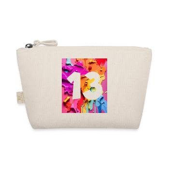 NO. 13 NUMBER 13 COLORFUL 13TH BIRTHDAY - Organic Pouch - nature - Front