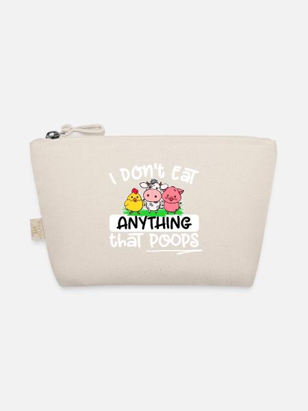 I don't eat anything that poops - Vegan Humor - Bio-Täschchen - Natur