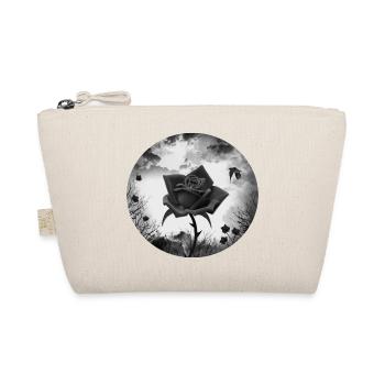 schwarze Rose Goth Gothic - Bio-Täschchen - Natur - Vorne