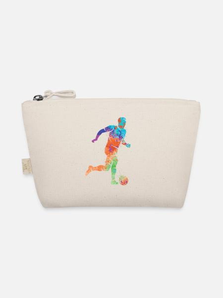 Fußball spielen Fußballer Jungen Fussball Kinder - Bio-Täschchen - Natur