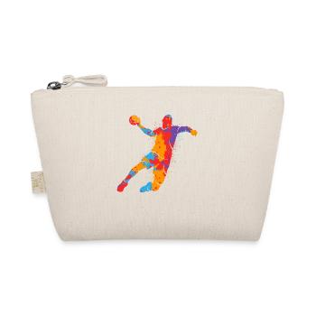 Handballspieler bunt Handballer Jungen Handball - Bio-Täschchen - Natur - Vorne