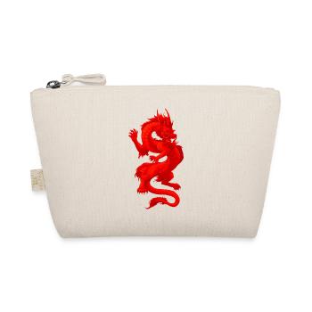 Glowing Fire Fantasy Dragon Gamer-Kunst - Bio-Täschchen - Natur - Vorne