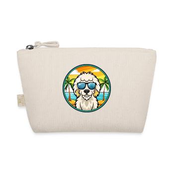 Hungarian Kuvasz Dog Breed Cartoon Sunglass Beach - Organic Pouch - nature - Front