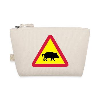 schild wildsau - Bio-Täschchen - Natur - Vorne