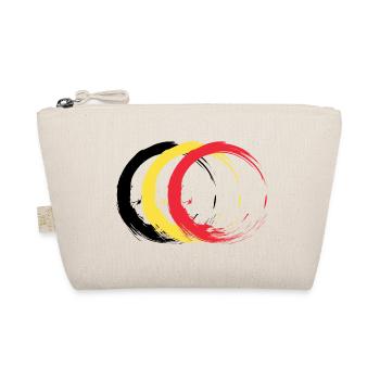 Kreis Bürste Belgien Flagge Fahne Design Farben - Bio-Täschchen - Natur - Vorne