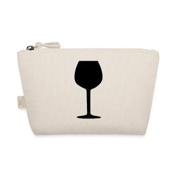Wine Glass Black Grapevine Wine Gift - Organic Pouch - nature - Front