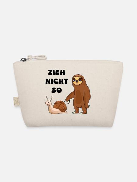 Zieh nicht so Schnecke und ein Faultier - Bio-Täschchen - Natur